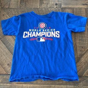 Boys Chicago Cubs 2016 World Series champions shirt.